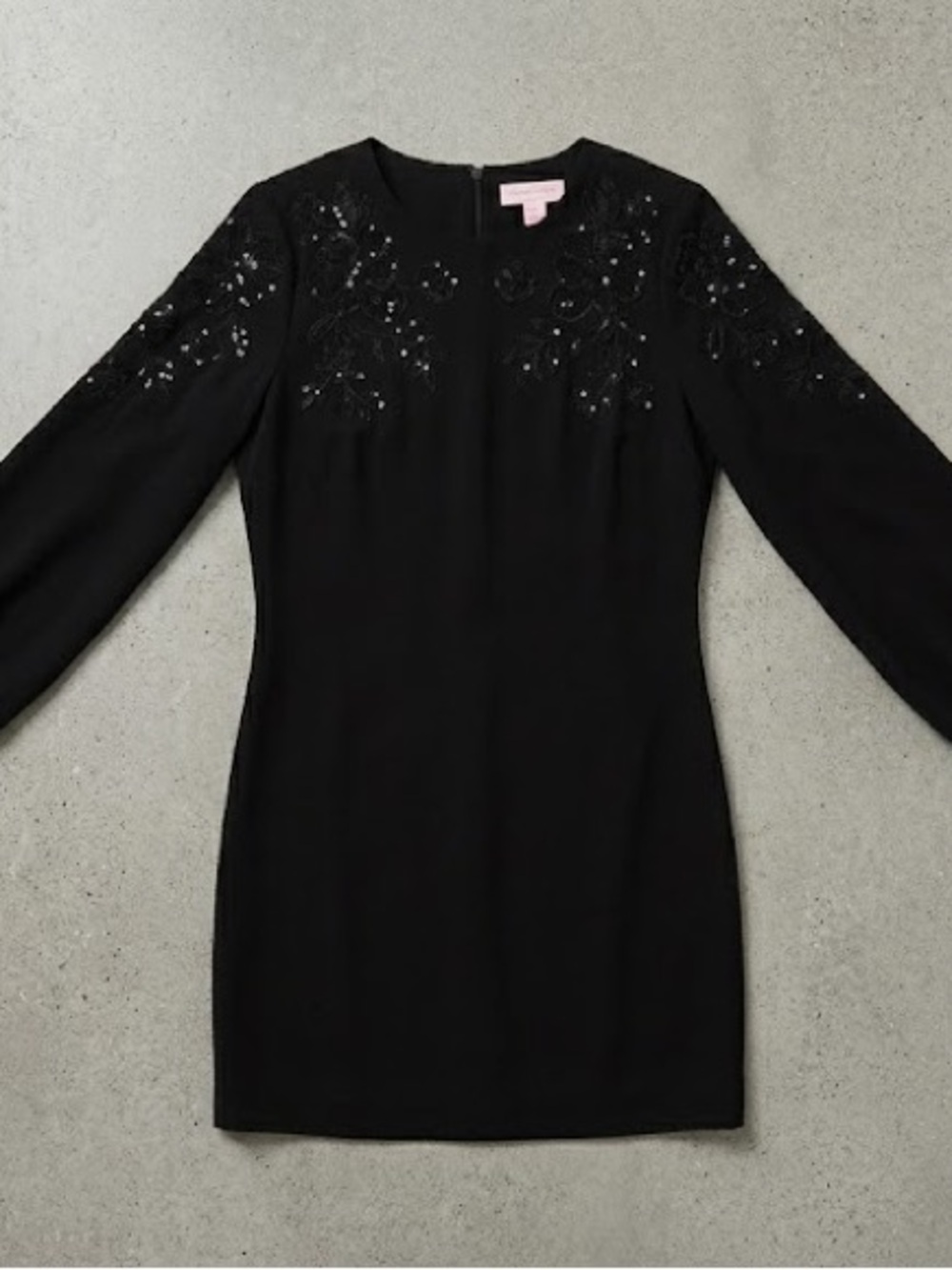 Lilly Pulitzer Black Embellished Long-Sleeve Mini Dress